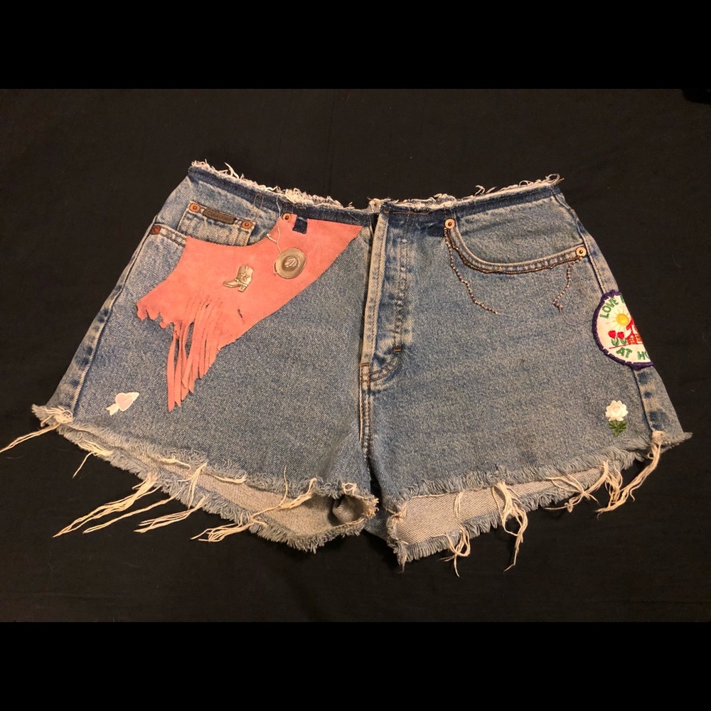 Vintage Calvin Klein patched shorts